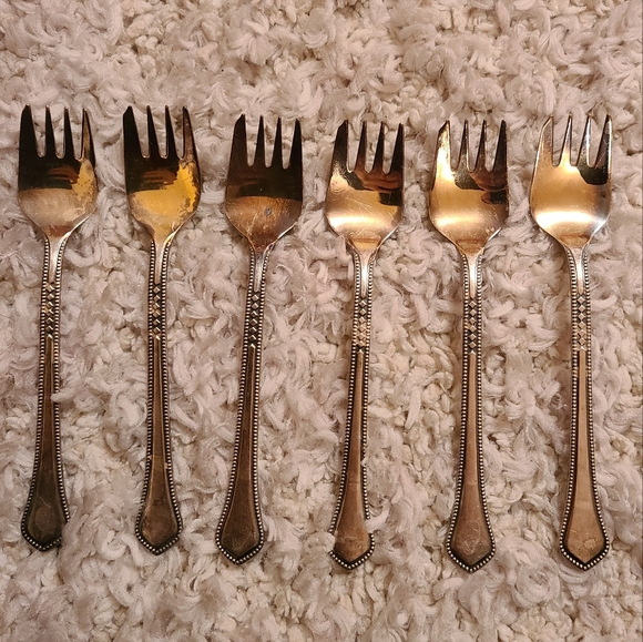 Silver 6 spoons & forks set - Picture 9 of 10